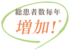 5年連続総患者数増加更新中!